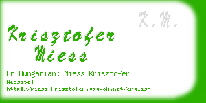 krisztofer miess business card